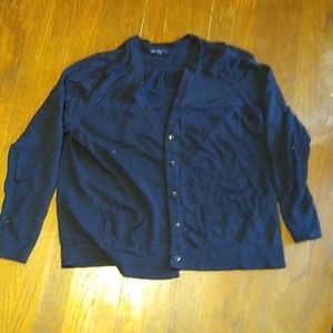 Black button up sweater